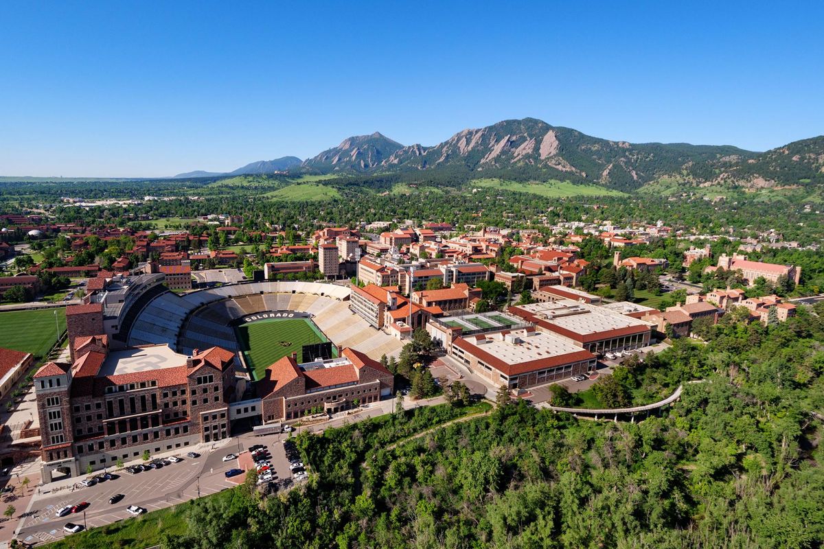 University of Colorado Boulder aerial view